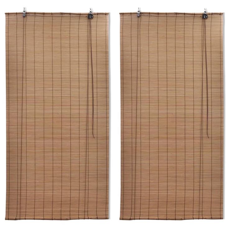 Bambu rullaverhot 2kpl 150 x 220 cm ruskea