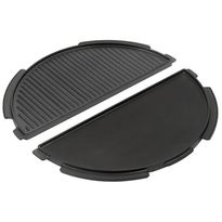 Grillauslaatta Big Green Egg puolikas L-grillille, valurauta, musta