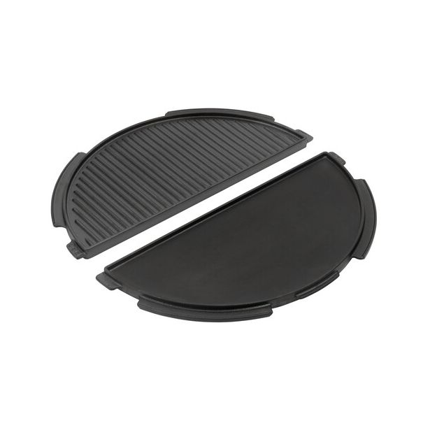 Grillauslaatta Big Green Egg puolikas L-grillille, valurauta, musta