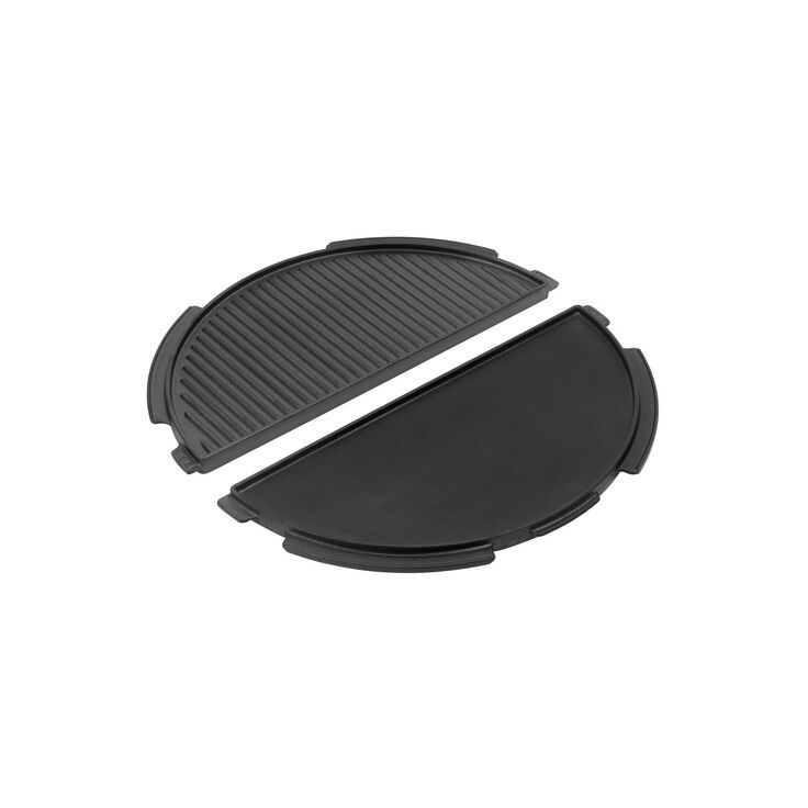 Grillauslaatta Big Green Egg puolikas L-grillille, valurauta, musta