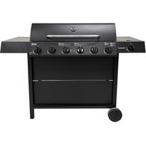 Kaasugrilli Dose Barbeque 10141, 6 poltinta, sivukeitin, musta, Verkkokaupan poistotuote