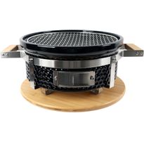 Kamado-grilli Easy Cooking Kamado Korea/Hibachi BBQ, Ø28 cm, pöytämalli, musta