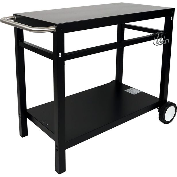 Työskentelytaso kärryllä Easy Cooking, musta