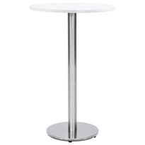 Bistropöydän jalka hopeanvärinen Ø45x107 cm ruostumaton teräs (25440)
