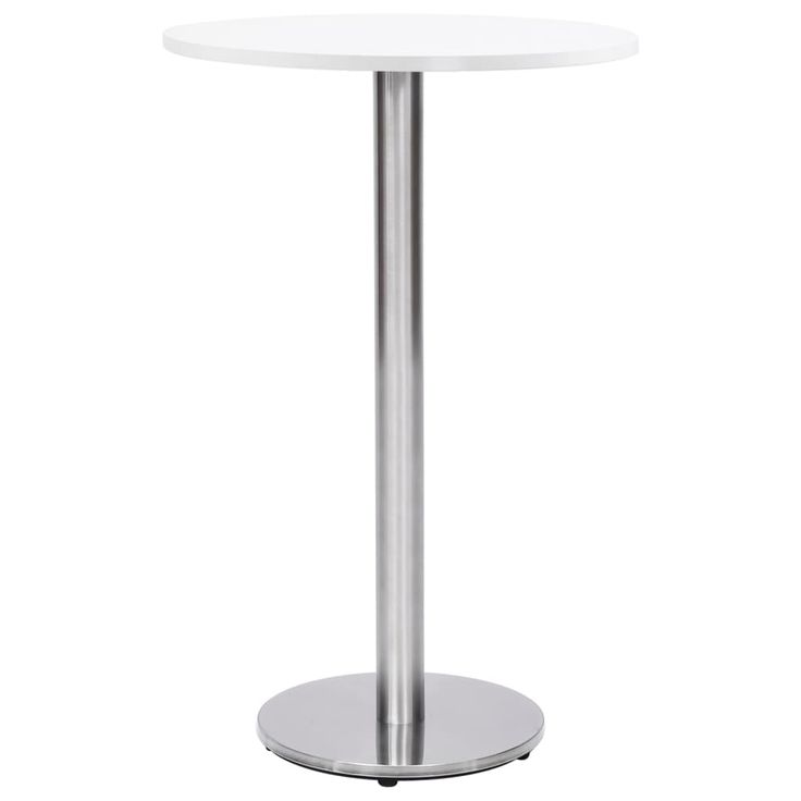 Bistropöydän jalka hopeanvärinen Ø45x107 cm ruostumaton teräs (25440)