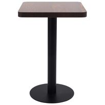 Bistropöytä tummanruskea 50x50 cm MDF (86428)
