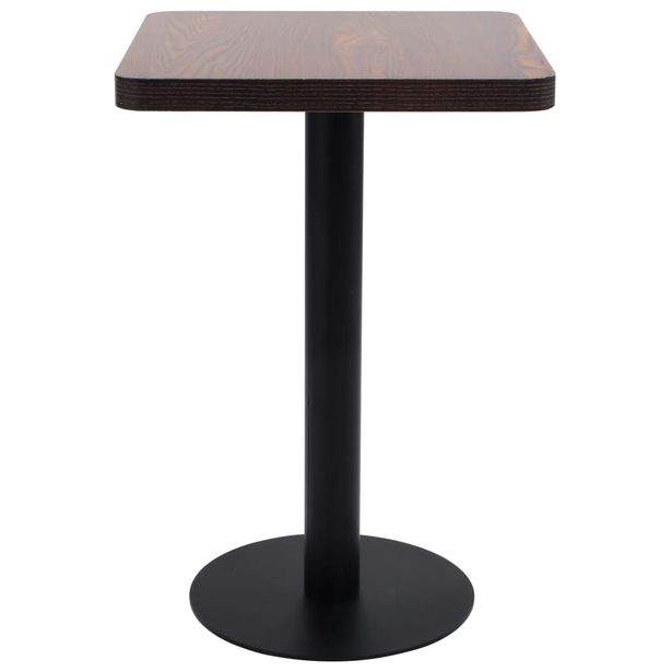 Bistropöytä tummanruskea 50x50 cm MDF (86428)