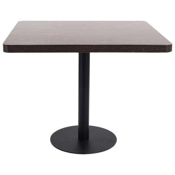 Bistropöytä tummanruskea 80x80 cm MDF (86434)