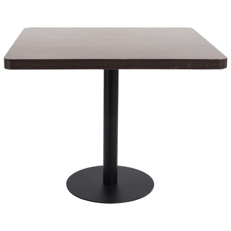 Bistropöytä tummanruskea 80x80 cm MDF (86434)