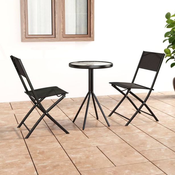 Bistrosarja teräs musta, 3 osaa