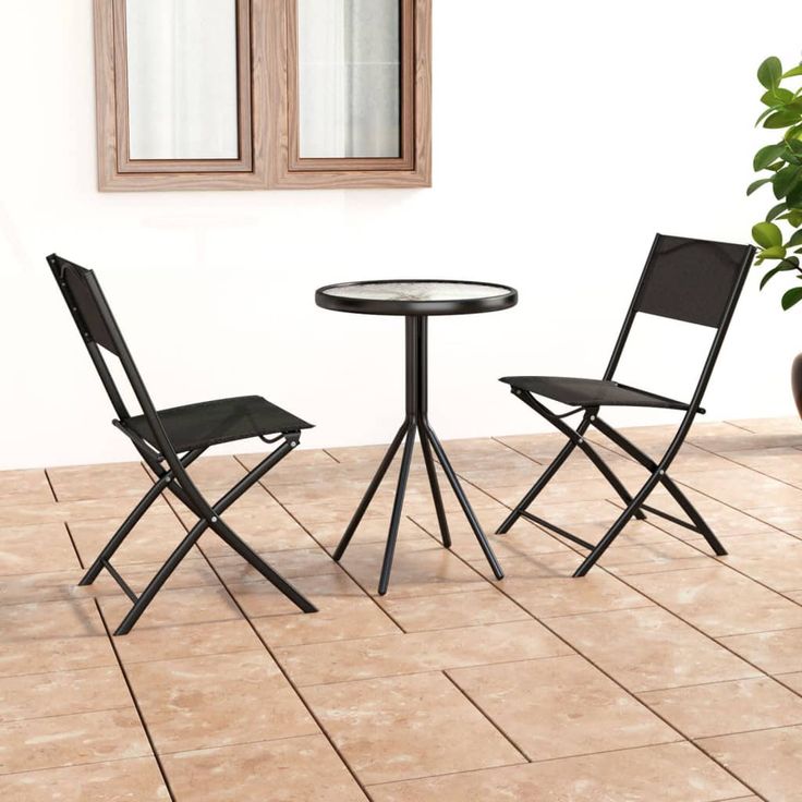 Bistrosarja teräs musta, 3 osaa