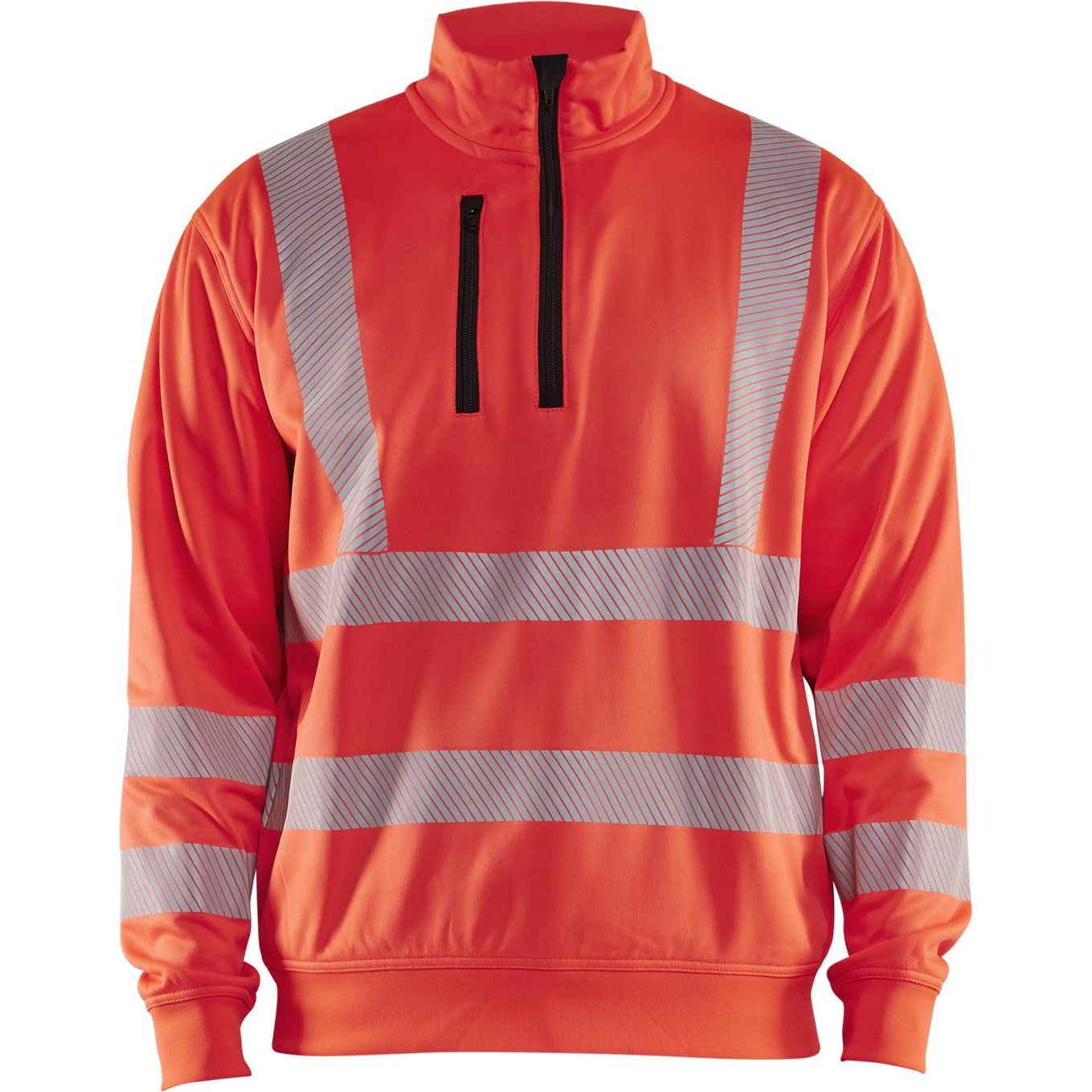 Collegepaita Blåkläder 3564 Highvis, lyh. vetoketjulla, huomiopunainen, koko XXL