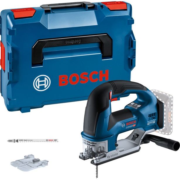 Akkupistosaha Bosch GST 18V-155 BC Solo, kaarikahva, 18V, ilman akkua + L-Boxx