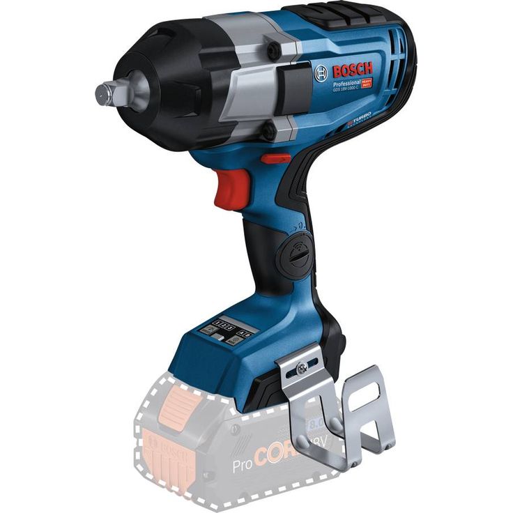 Akkuiskumutterinväännin Bosch Professional GDS 18V-1000 C BiTurbo Solo, 18V, ilman akkua + L-Boxx