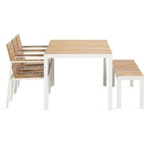 Ruokailuryhmä Barkar + 3 tuolia + penkki