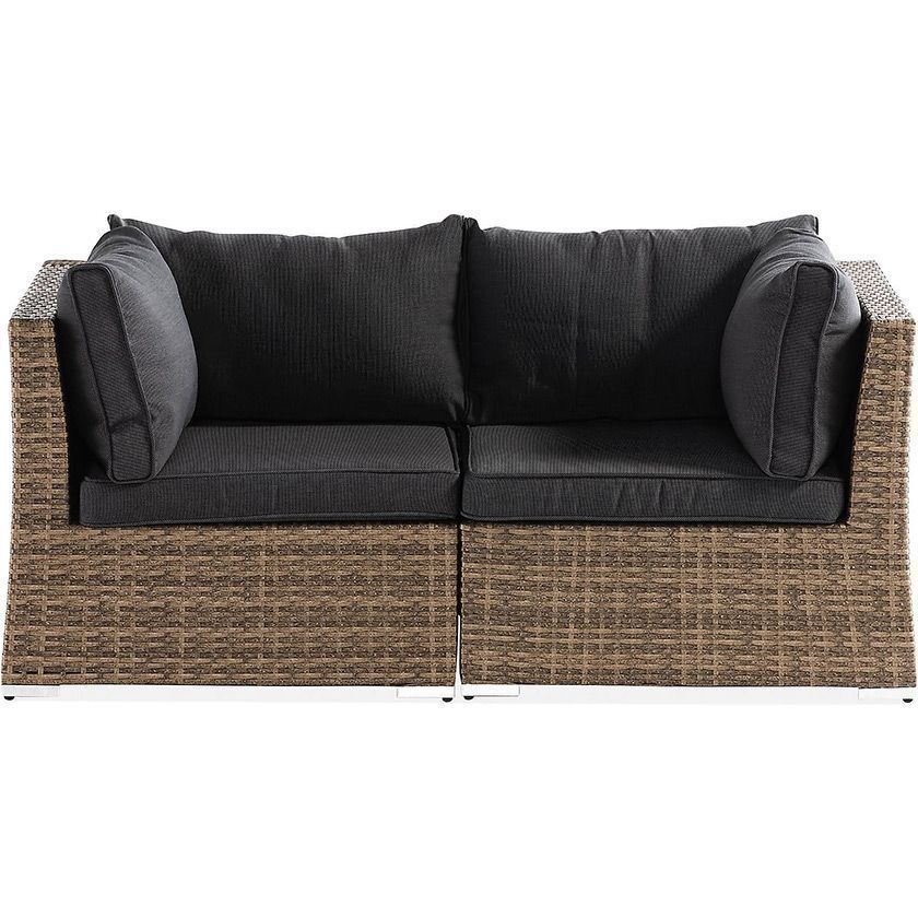 Terassisohva käsinojilla Wisconsin 2-istuttava, hiekka