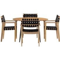 Ruokapöytä Palmona 120cm pyöreä + 4 Gordons karmituolia