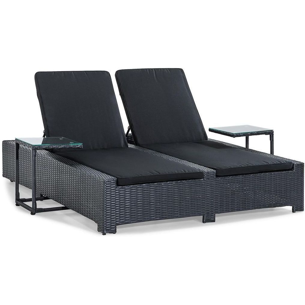 Aurinkosänky Bahamas Tupla, musta