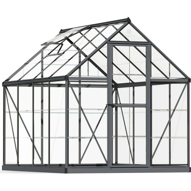 Kasvihuone Palram-Canopia Harmony, 4.6m2, polykarbonaatti, harmaa