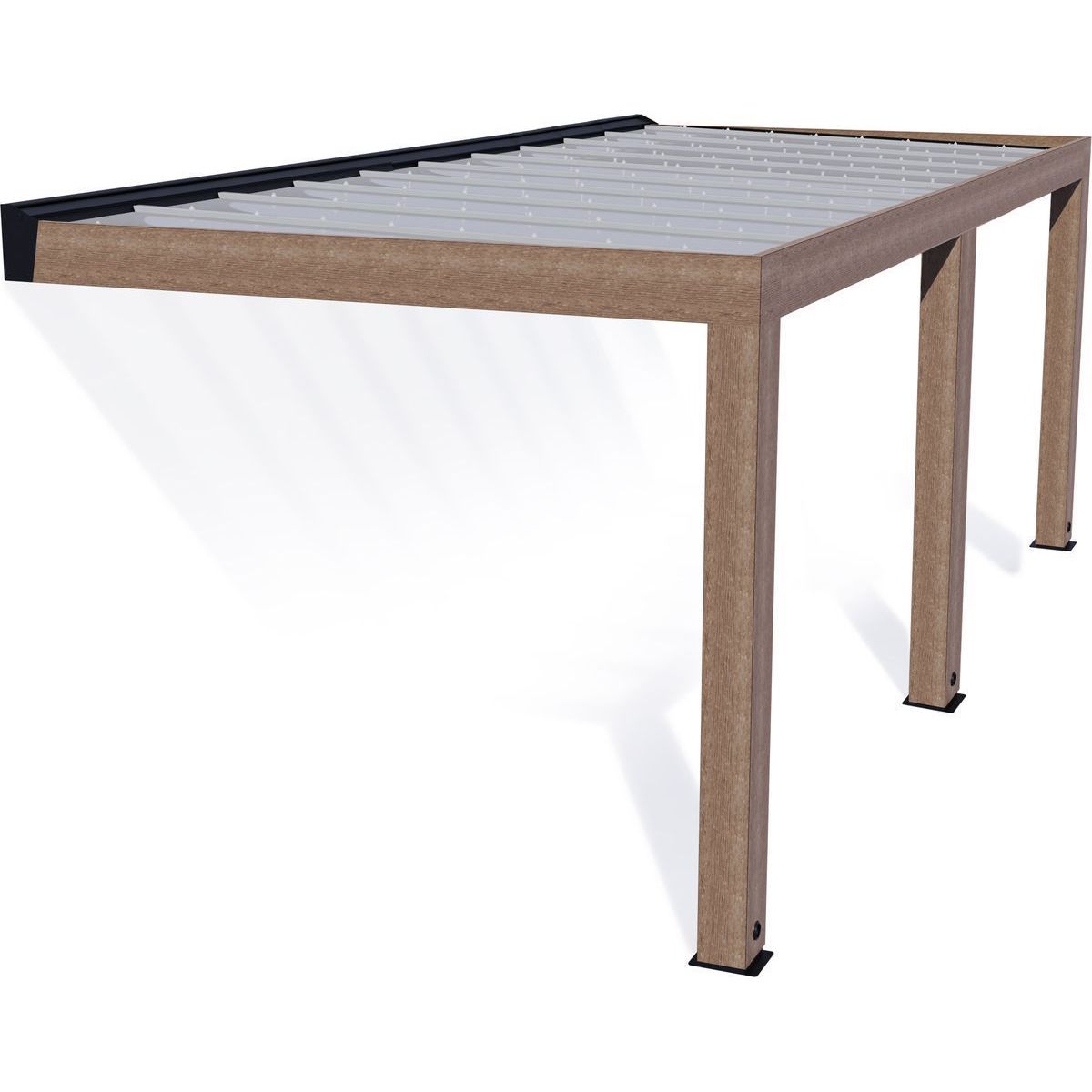 Terassikatos Palram-Canopia Helsinki, 3x6.7m, setripuu