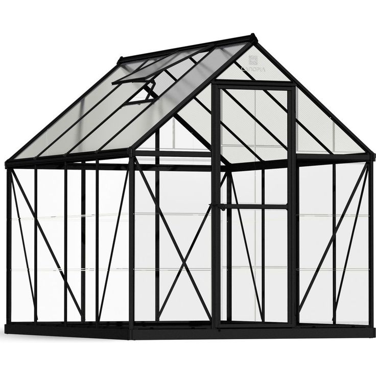 Kasvihuone Palram-Canopia Hybrid, 4.6m2, polykarbonaatti, musta