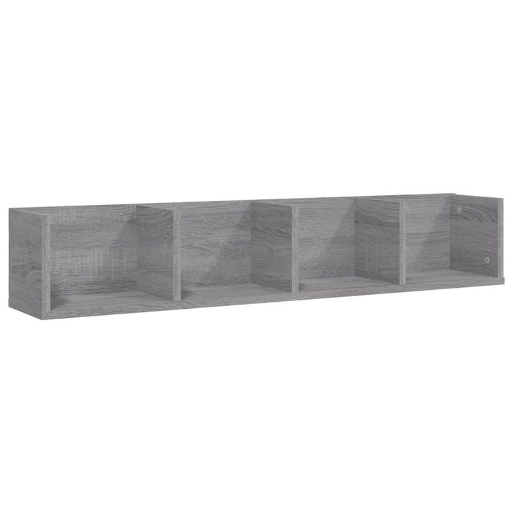 CD-hylly harmaa Sonoma 100x18x18 cm tekninen puu (26618)