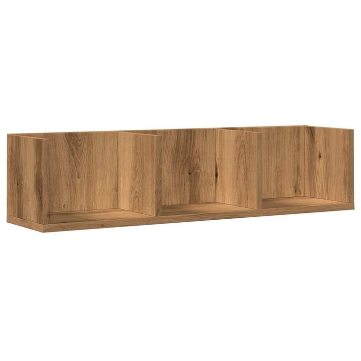 CD-seinähylly käsityöläinen tammi 75x18x18 cm lastulevy (55949)