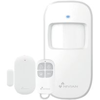 Langaton anturisetti Celotron Nivian Smart kotiautomaatio- ja hälytysjärjestelmiin, ovitunnistin + liikeilmaisin + kauko-ohjain