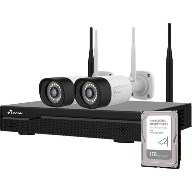 Valvontakamerapaketti Celotron Nivian Professional, 3MP, 2 kameraa, 10 kanavaa, 1Tb