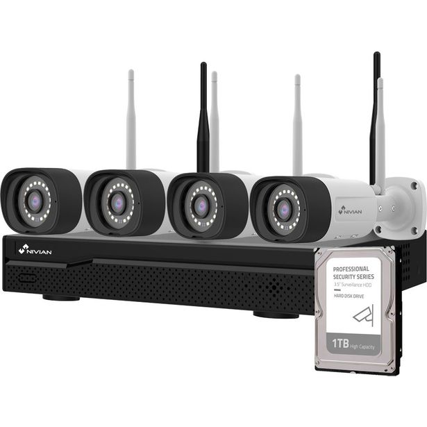 Valvontakamerapaketti Celotron Nivian Professional, 3MP, 4 kameraa, 10 kanavaa, 1Tb