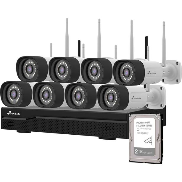 Valvontakamerapaketti Celotron Nivian Professional, 3MP, 8 kameraa, 16 kanavaa, 2Tb