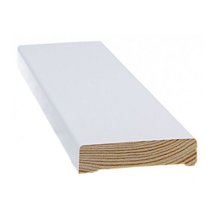 Peitelista Cent 12x52x3300mm, mänty, valkoinen