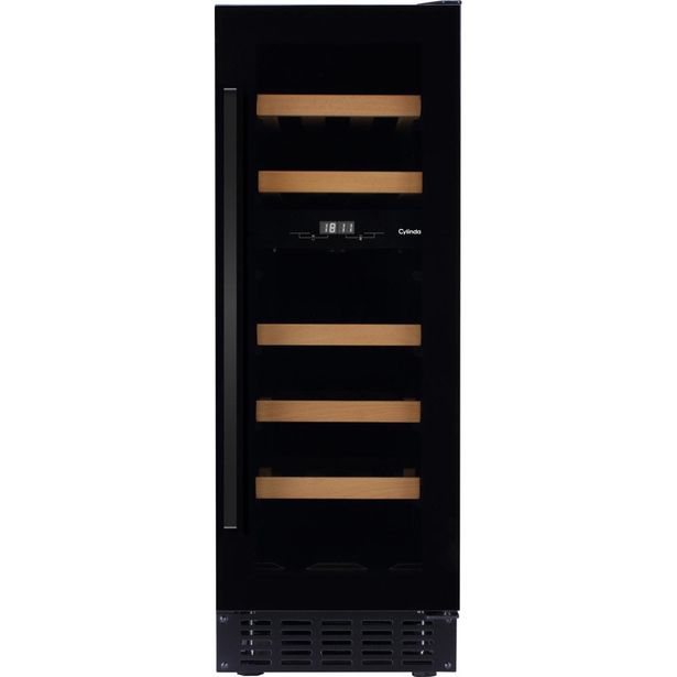 Viinikaappi Cylinda VK30SVG, 295x615x820mm, musta, 16 pulloa