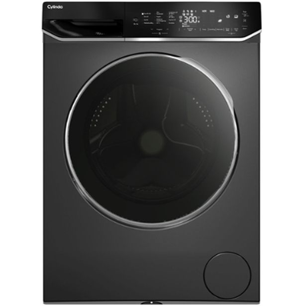 Edestä täytettävä pesukone Cylinda FT911G394BIA, 60cm, antrasiitti, 9kg, 1400rpm