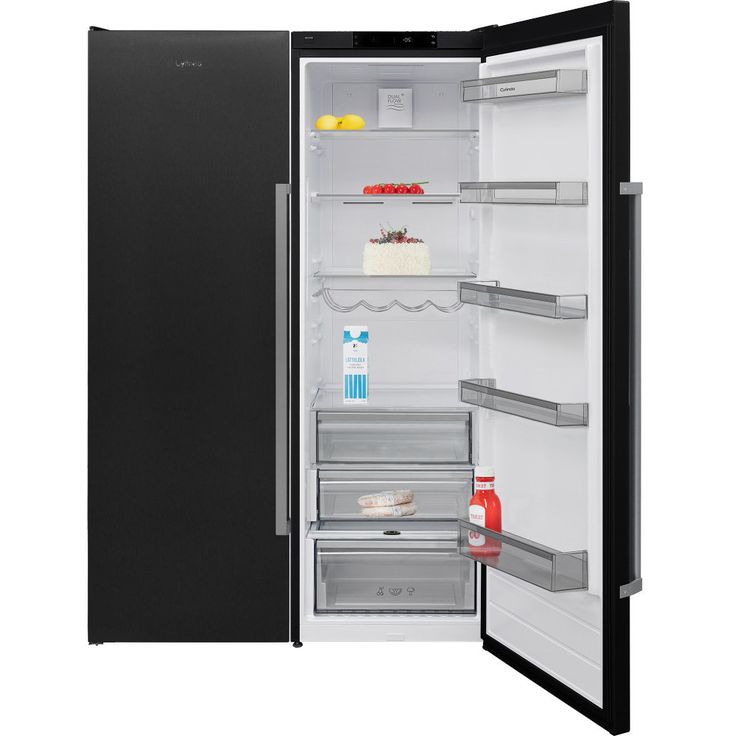 Jääkaappi ja pakastin Cylinda K4485NBIHE - F4485NBIVE, 119cm, musta teräs