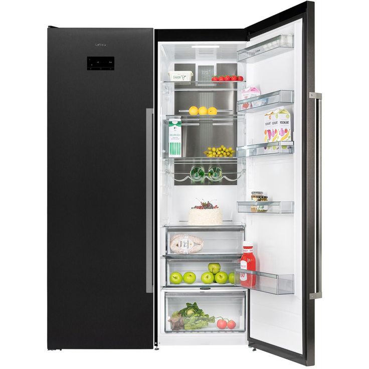 Jääkaappi ja pakastin Cylinda K9185NEBIHE - F9185NEBIVE, 119cm, musta teräs