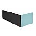 Kylpyammeen etulevy Interia Plain 1800x590 mm, mattamusta, vasen