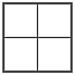 4 ruutua (2 ruutua vierekkäin - 2 ruutua allekkain) L390-2390 x K390-2390