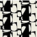 Tapetti Marimekko Konkelo, mustavalkoinen, 25940
