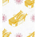 Paneelitapetti Mindthegap Sardines Yellow, 1.56x3m (MTG-WP20010)