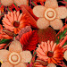 Paneelitapetti Water lilies, punainen/musta - MTG-WP20316