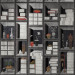Paneelitapetti Korean Library, harmaa - MTG-WP20421