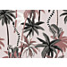 Mallipala Rebel Walls Lemur Palms burgundi (REBR21217)