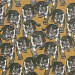 Tapetti Studio Lisa Bengtsson Love, sinappi/harmaa - 1355