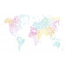 Paneelitapetti World Map, non-woven, mittatilaus, monivärinen