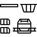 1 x hylly, 1 x säilytyskori, 2 x pikkukori, 1 x imurin letkuteline 1015560