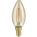 LED-lamppu Trio E14, filament, kynttilä, 2W, 225lm, 2700K, ruskea