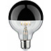 LED-pääpeililamppu Paulmann Modern Classic Edition Globe, E27, G95, 600lm, 6.5W, 2700K, himmennettävä, musta kromi