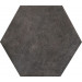 Lattialaatta Concrete hex Black, 14x16cm - KYLAHEXPORBLA