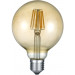 LED-lamppu Trio E27, filament, globe, 6W, 600lm, 2700K, ruskea